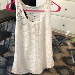 Lace flower tank top